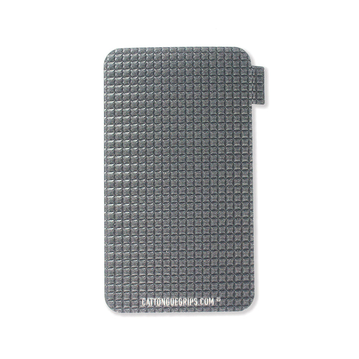 Grey cell phone grip that matches the iphone
